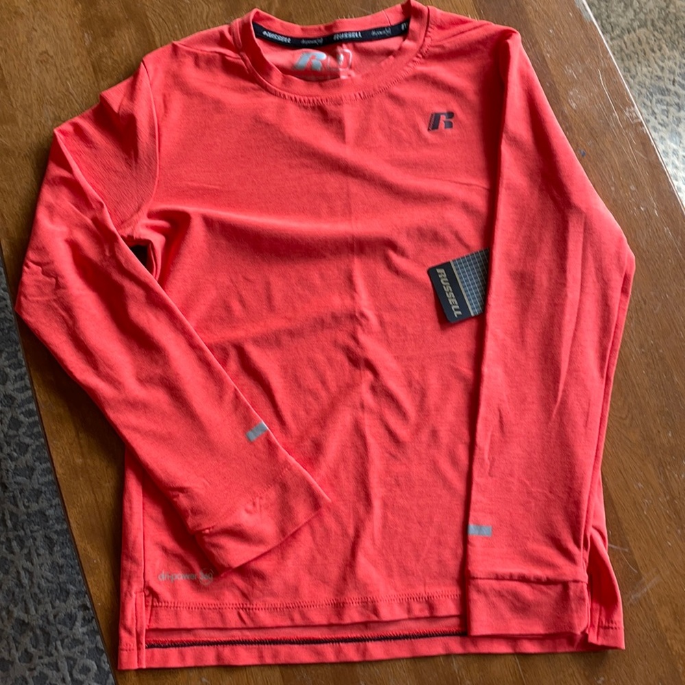New Russell boys long sleeve athletic shirt size M(8)